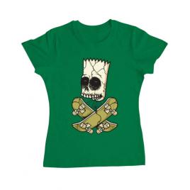 Tricou adler dama death of skateboarder verde mediu