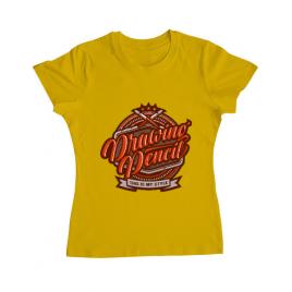 Tricou adler dama drawing pencil galben