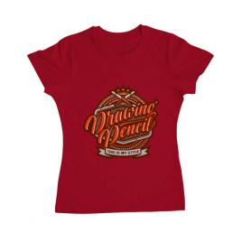 Tricou adler dama drawing pencil rosu
