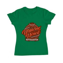 Tricou adler dama drawing pencil verde mediu