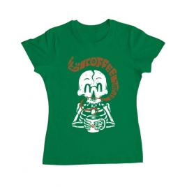 Tricou adler dama its coffee time verde mediu
