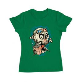 Tricou adler dama skull movie verde mediu