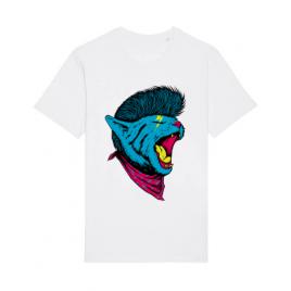 Tricou stanley stella barbat cat punk alb