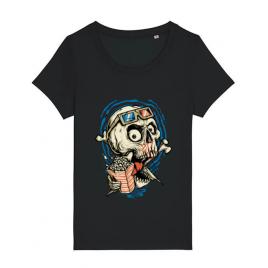 Tricou stanley stella dama skull movie negru