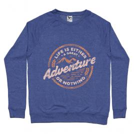 Bluza adler barbat adventure or nothing albastru melanj