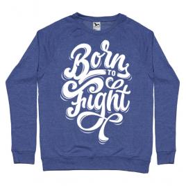 Bluza adler barbat born to fight albastru melanj