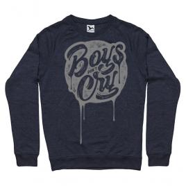 Bluza adler barbat boys dont cry denim inchis