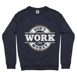 Bluza adler barbat dont work for money denim inchis