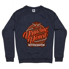 Bluza adler barbat drawing pencil denim inchis