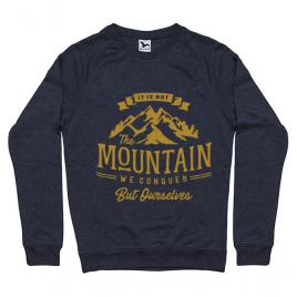Bluza adler barbat its not the mountain we conquer denim inchis