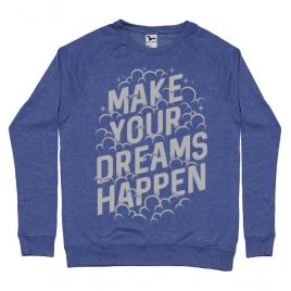 Bluza adler barbat make your dreams happen albastru melanj