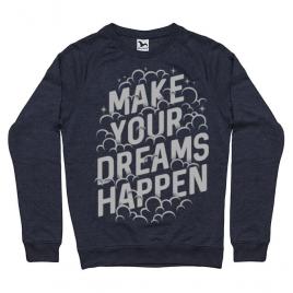 Bluza adler barbat make your dreams happen denim inchis