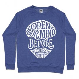 Bluza adler barbat open your mind albastru melanj