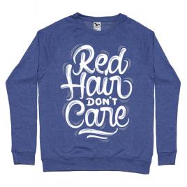Bluza adler barbat red hair dont care albastru melanj