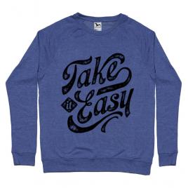 Bluza adler barbat take it easy albastru melanj