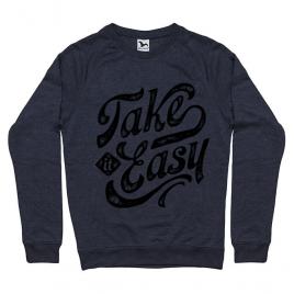 Bluza adler barbat take it easy denim inchis