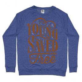 Bluza adler barbat young saved and free albastru melanj