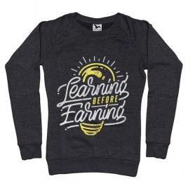 Bluza adler dama learning before earning negru melanj