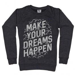 Bluza adler dama make your dreams happen negru melanj