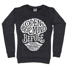 Bluza adler dama open your mind negru melanj