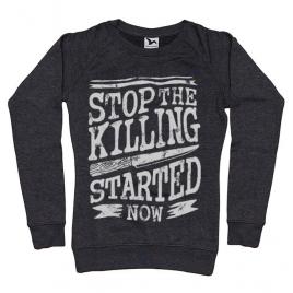 Bluza adler dama stop the killing started now negru melanj