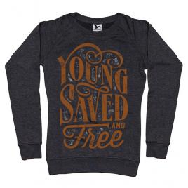 Bluza adler dama young saved and free negru melanj