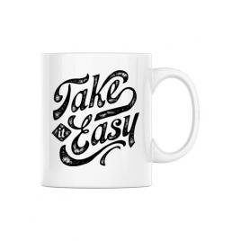Cana personalizata take it easy alb