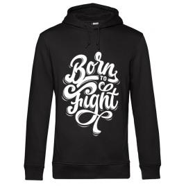 Hoodie barbat cu gluga born to fight negru