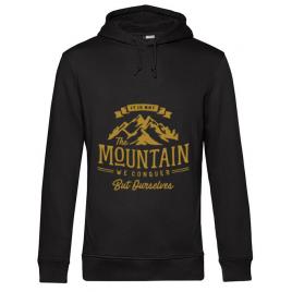 Hoodie barbat cu gluga its not the mountain we conquer negru
