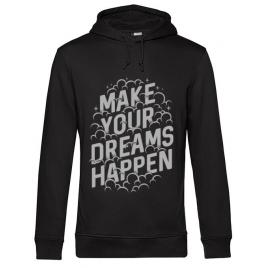 Hoodie barbat cu gluga make your dreams happen negru