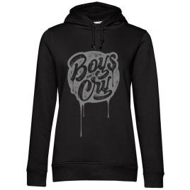Hoodie dama cu gluga boys dont cry negru
