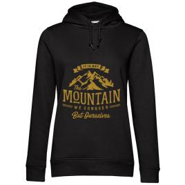 Hoodie dama cu gluga its not the mountain we conquer negru