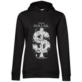 Hoodie dama cu gluga tree dollar negru