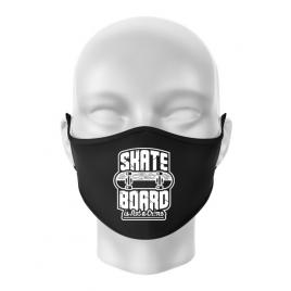 Masca personalizata reutilizabila skate board negru
