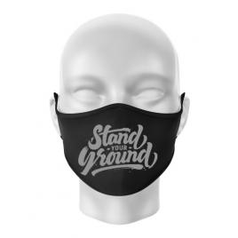 Masca personalizata reutilizabila stand your ground negru