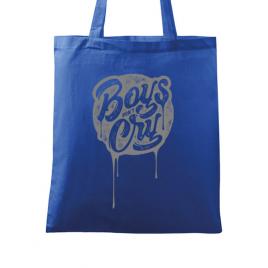 Sacosa din panza boys dont cry albastru regal