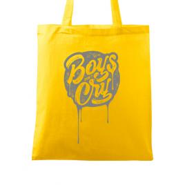 Sacosa din panza boys dont cry galben