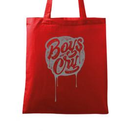 Sacosa din panza boys dont cry rosu