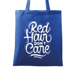 Sacosa din panza red hair dont care albastru regal