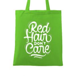 Sacosa din panza red hair dont care verde mar