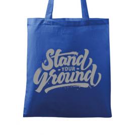 Sacosa din panza stand your ground albastru regal