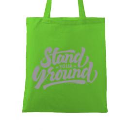 Sacosa din panza stand your ground verde mar