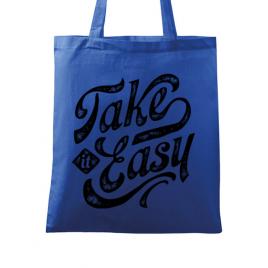 Sacosa din panza take it easy albastru regal