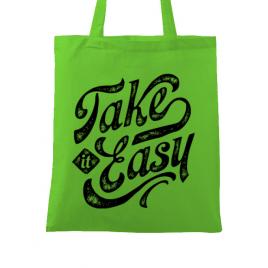 Sacosa din panza take it easy verde mar