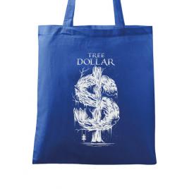 Sacosa din panza tree dollar albastru regal