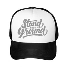 Sapca personalizata stand your ground alb