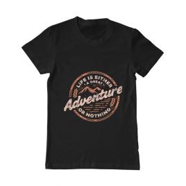 Tricou adler barbat adventure or nothing negru