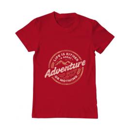 Tricou adler barbat adventure or nothing rosu