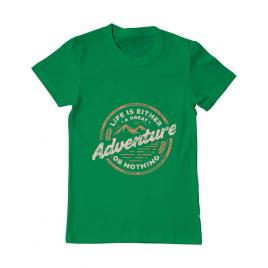 Tricou adler barbat adventure or nothing verde mediu