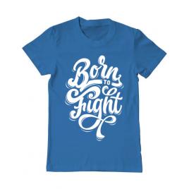 Tricou adler barbat born to fight albastru azuriu
